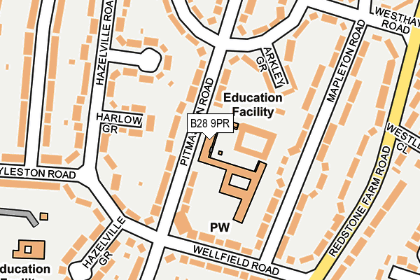 B28 9PR map - OS OpenMap – Local (Ordnance Survey)