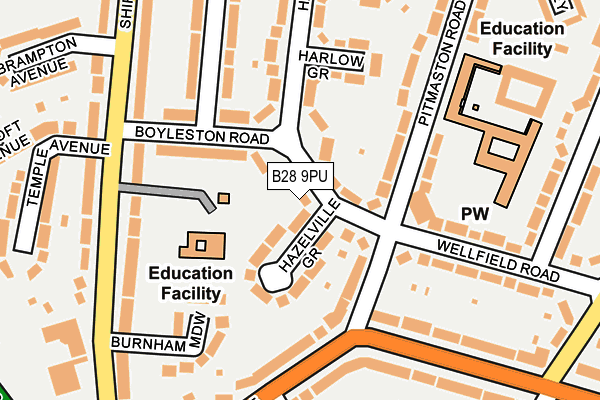 B28 9PU map - OS OpenMap – Local (Ordnance Survey)