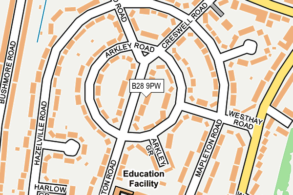 B28 9PW map - OS OpenMap – Local (Ordnance Survey)