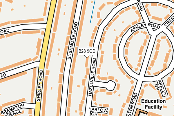 B28 9QD map - OS OpenMap – Local (Ordnance Survey)