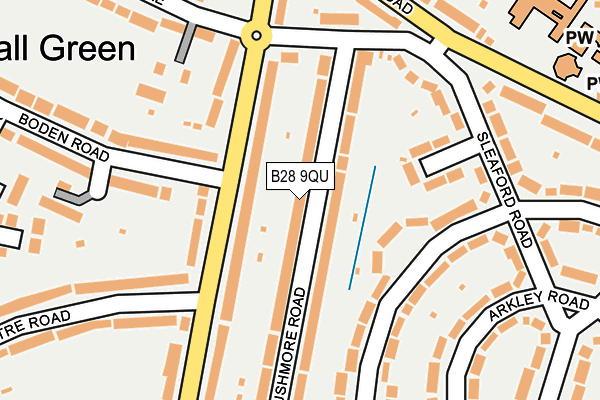 B28 9QU map - OS OpenMap – Local (Ordnance Survey)