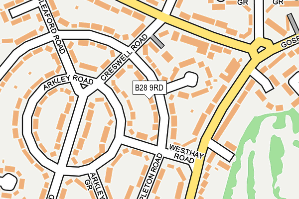 B28 9RD map - OS OpenMap – Local (Ordnance Survey)
