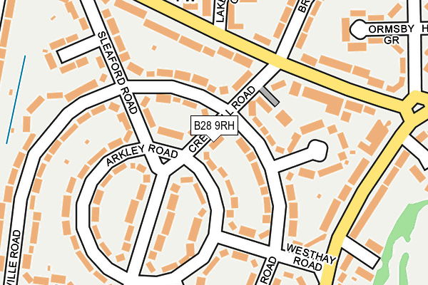 B28 9RH map - OS OpenMap – Local (Ordnance Survey)