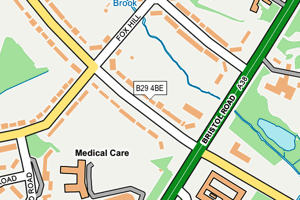 B29 4BE map - OS OpenMap – Local (Ordnance Survey)