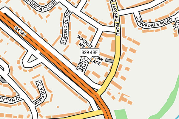 B29 4BF map - OS OpenMap – Local (Ordnance Survey)