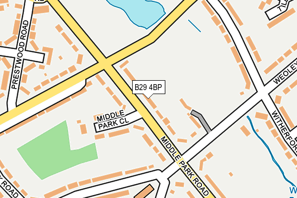 B29 4BP map - OS OpenMap – Local (Ordnance Survey)