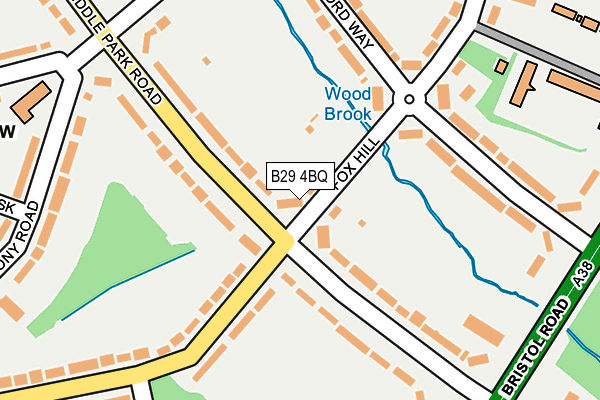 B29 4BQ map - OS OpenMap – Local (Ordnance Survey)