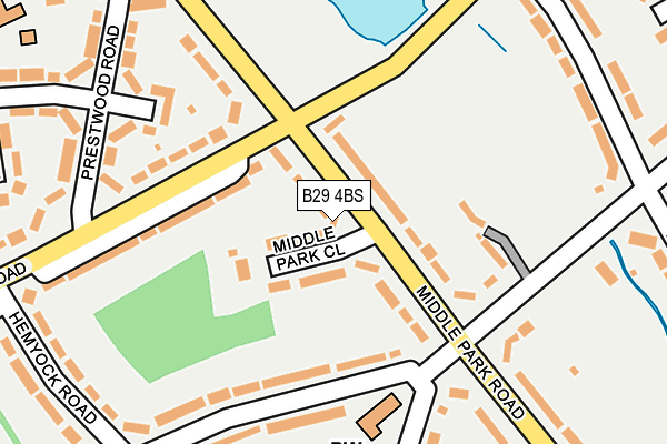 B29 4BS map - OS OpenMap – Local (Ordnance Survey)