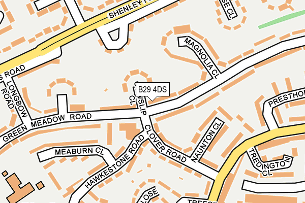 B29 4DS map - OS OpenMap – Local (Ordnance Survey)