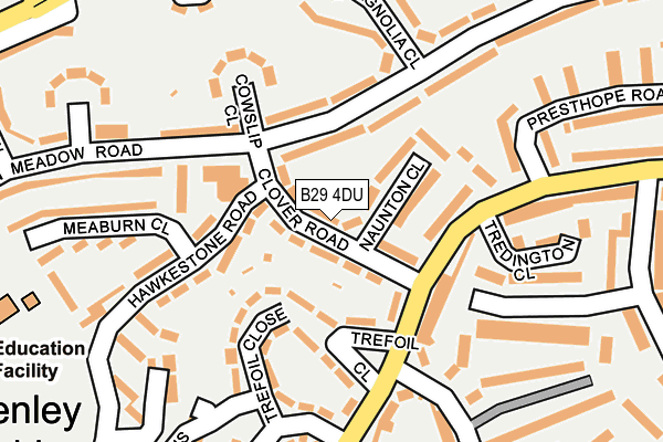 B29 4DU map - OS OpenMap – Local (Ordnance Survey)