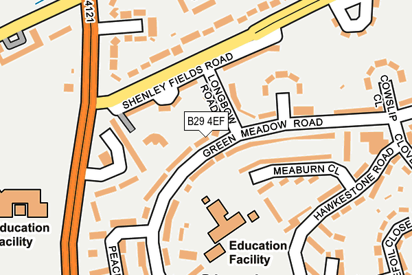 B29 4EF map - OS OpenMap – Local (Ordnance Survey)