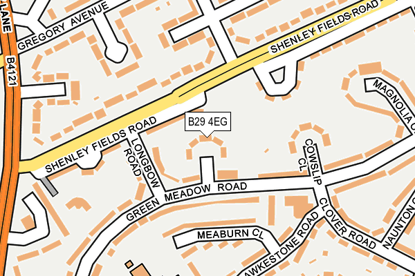 B29 4EG map - OS OpenMap – Local (Ordnance Survey)