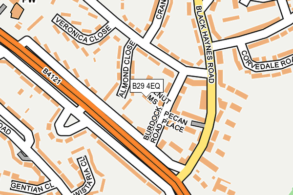 B29 4EQ map - OS OpenMap – Local (Ordnance Survey)