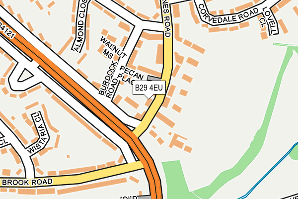 B29 4EU map - OS OpenMap – Local (Ordnance Survey)
