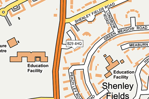 B29 4HQ map - OS OpenMap – Local (Ordnance Survey)