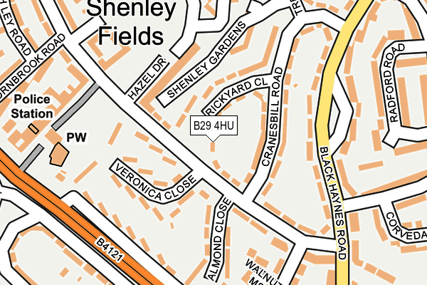 B29 4HU map - OS OpenMap – Local (Ordnance Survey)