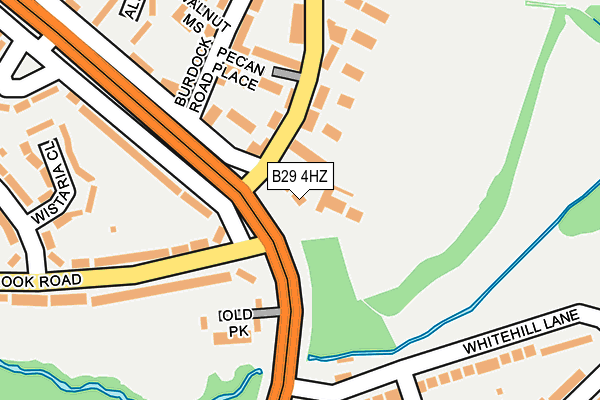 B29 4HZ map - OS OpenMap – Local (Ordnance Survey)