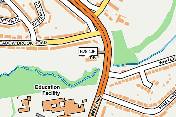 B29 4JE map - OS OpenMap – Local (Ordnance Survey)