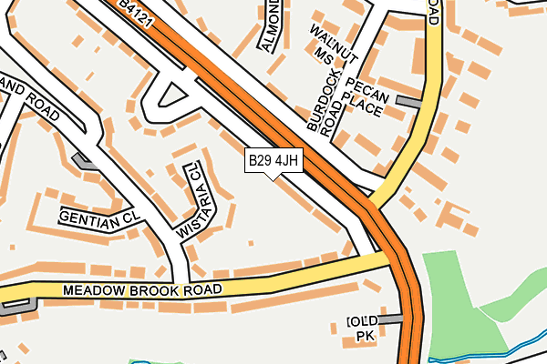 B29 4JH map - OS OpenMap – Local (Ordnance Survey)