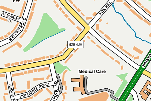 B29 4JR map - OS OpenMap – Local (Ordnance Survey)