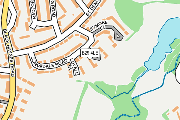 B29 4LE map - OS OpenMap – Local (Ordnance Survey)