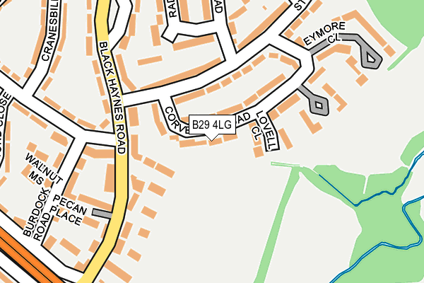 B29 4LG map - OS OpenMap – Local (Ordnance Survey)