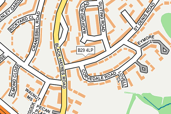 B29 4LP map - OS OpenMap – Local (Ordnance Survey)