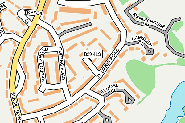 B29 4LS map - OS OpenMap – Local (Ordnance Survey)