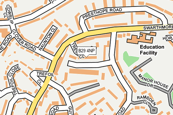 B29 4NP map - OS OpenMap – Local (Ordnance Survey)