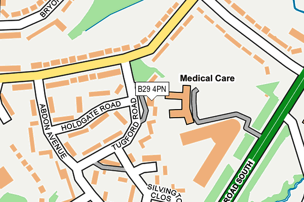 B29 4PN map - OS OpenMap – Local (Ordnance Survey)