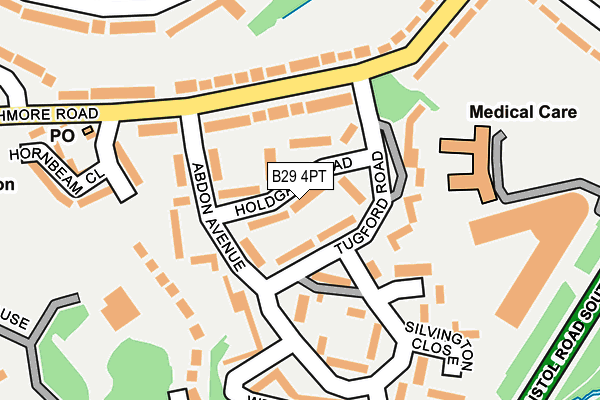 B29 4PT map - OS OpenMap – Local (Ordnance Survey)