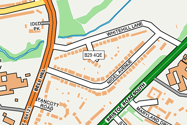 B29 4QE map - OS OpenMap – Local (Ordnance Survey)