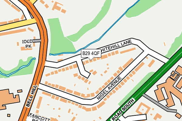 B29 4QF map - OS OpenMap – Local (Ordnance Survey)