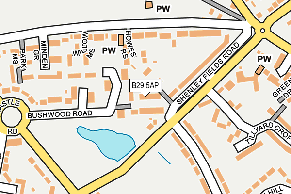 B29 5AP map - OS OpenMap – Local (Ordnance Survey)