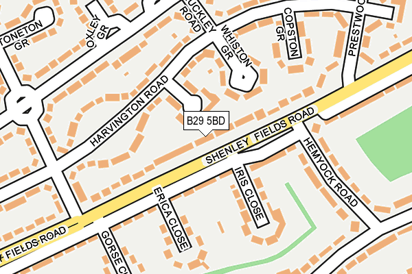 B29 5BD map - OS OpenMap – Local (Ordnance Survey)