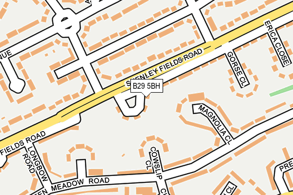 B29 5BH map - OS OpenMap – Local (Ordnance Survey)