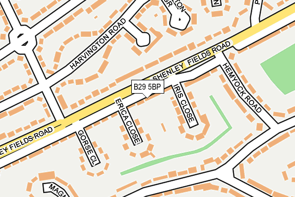 B29 5BP map - OS OpenMap – Local (Ordnance Survey)