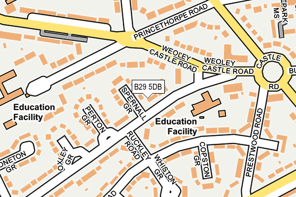 B29 5DB map - OS OpenMap – Local (Ordnance Survey)