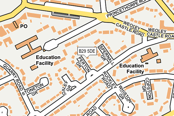 B29 5DE map - OS OpenMap – Local (Ordnance Survey)