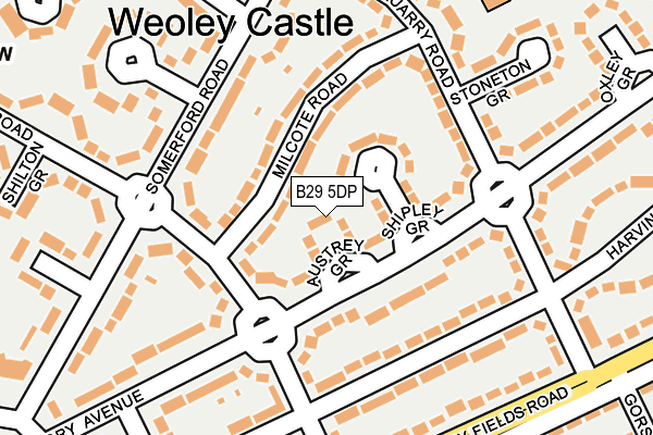 B29 5DP map - OS OpenMap – Local (Ordnance Survey)