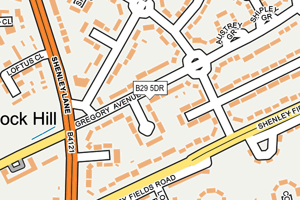 B29 5DR map - OS OpenMap – Local (Ordnance Survey)