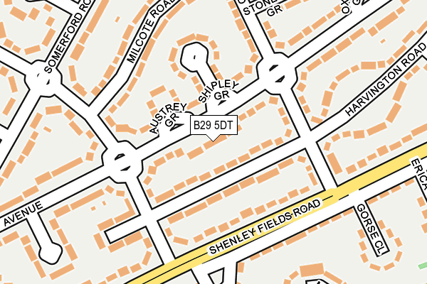 B29 5DT map - OS OpenMap – Local (Ordnance Survey)