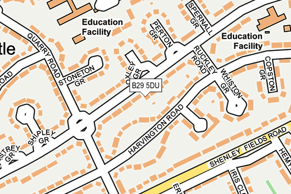 B29 5DU map - OS OpenMap – Local (Ordnance Survey)