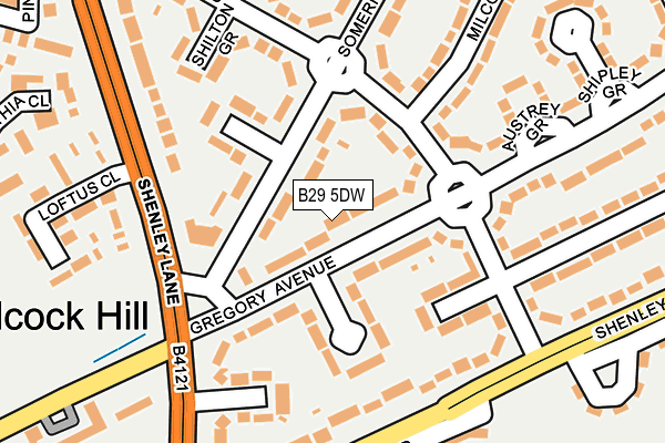 B29 5DW map - OS OpenMap – Local (Ordnance Survey)