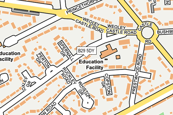 B29 5DY map - OS OpenMap – Local (Ordnance Survey)