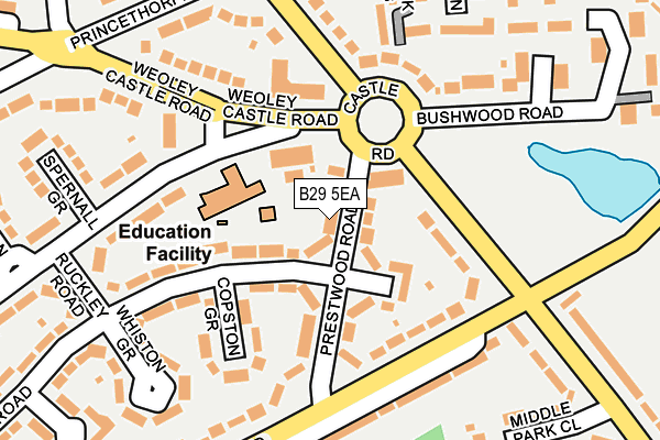 B29 5EA map - OS OpenMap – Local (Ordnance Survey)