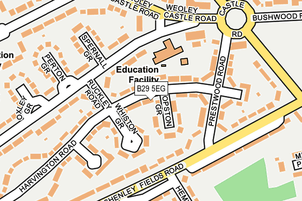 B29 5EG map - OS OpenMap – Local (Ordnance Survey)