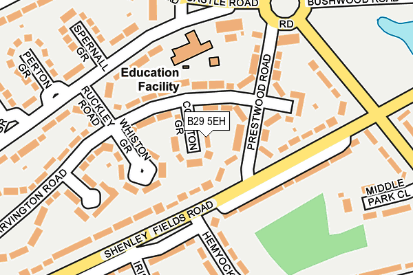 B29 5EH map - OS OpenMap – Local (Ordnance Survey)