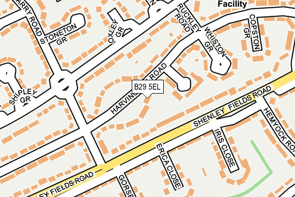 B29 5EL map - OS OpenMap – Local (Ordnance Survey)