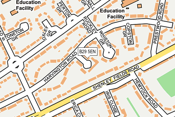 B29 5EN map - OS OpenMap – Local (Ordnance Survey)